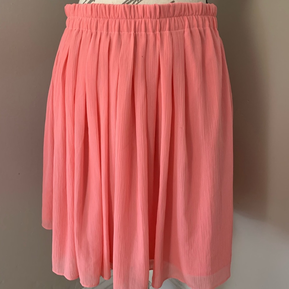 Loft Peach Pink Flowy Skirt Medium